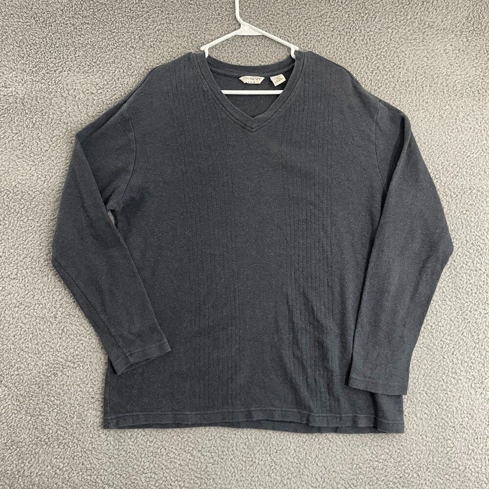 Covington Sweater Men L Gray Casual Pullover V-Neck‎
